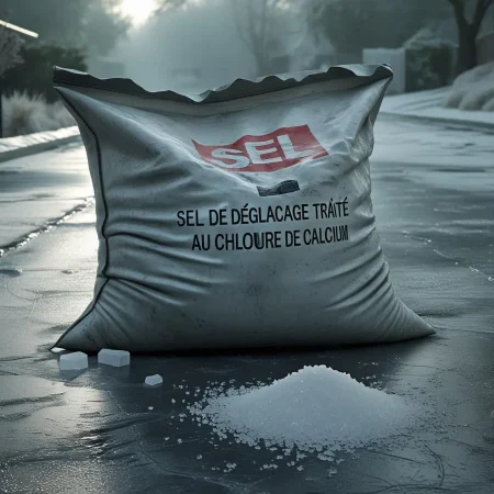 Sel de déglaçage traité au chlorure de calcium